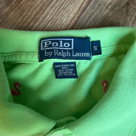Vintage 90’s Polo Ralph Lauren With Flamingo Embroidered Birds Classic Men’s S - Picture 2 of 6